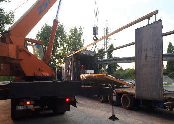 Вивантаження обладнання вагою 9 тонн